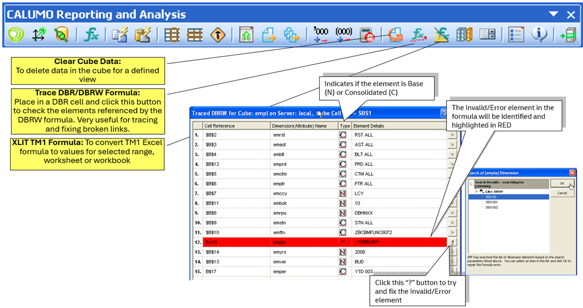 Calumo Toolbar for TM1